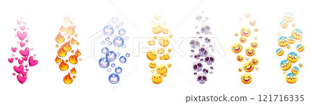 Social media reaction icons set 121716335