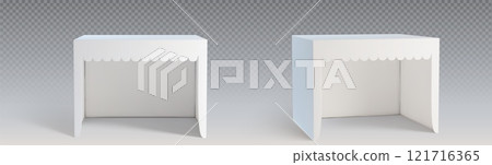 White tent booth mockup set 121716365