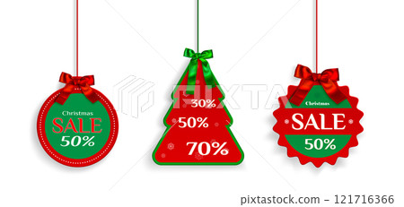 Xmas sale tags collection 121716366