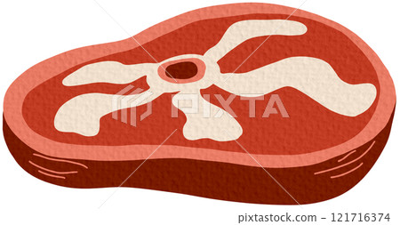 icon, vector, meat 121716374