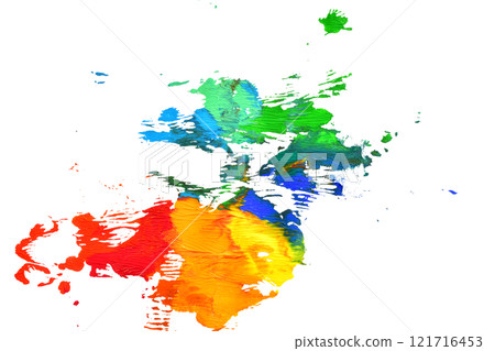A spot of several colors without a specific shape. 121716453
