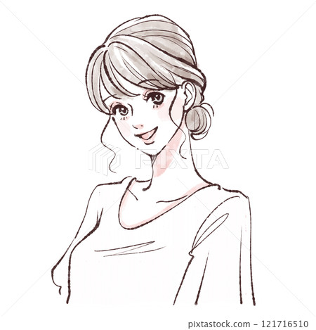 婦女和女孩插畫素材 婦女和女孩插畫素材 121716510