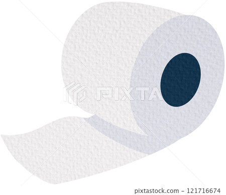 Toilet paper roll or tube icon design, template for wc. Bathroom hygiene icons, kitchen cleaning towel. Blank soft scroll product.	 121716674