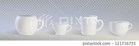 Coffee mug mockup set of different shapes Coffee mug mockup set of different shapes 121716755