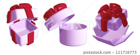 3d pink open gift boxes set 3d pink open gift boxes set 121716773