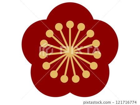 Japanese pattern plum icon Japanese pattern plum icon 121716774