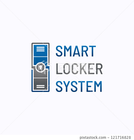 Smart locker logo design template. Safe storage technology concept. Creative vector symbol. Smart locker logo design template. Safe storage technology concept. Creative vector symbol. 121716828