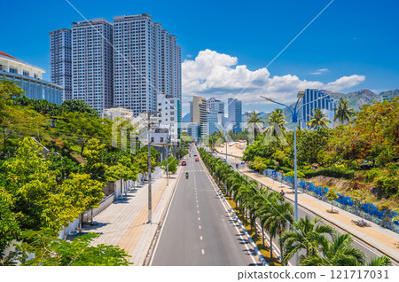 View of the high-rise buildings of Nha Trang and the roads. 121717031