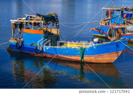 Local fishing harbor with boats in Nha Trang 121717041