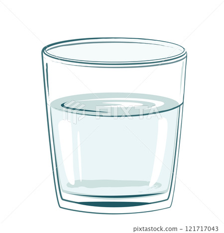 Glass of water vector isolated illustration Glass of water vector isolated illustration 121717043