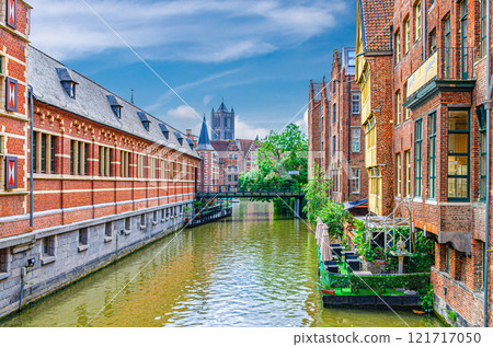 Ghent city historical center, East Flanders province, Flemish Region, Belgium 121717050
