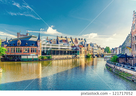 Ghent city historical center, East Flanders province, Flemish Region, Belgium Ghent city historical center, East Flanders province, Flemish Region, Belgium 121717052