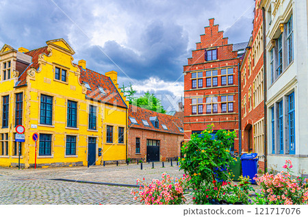 Ghent city historical center, East Flanders province, Flemish Region, Belgium 121717076