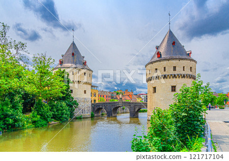 Kortrijk city historical centre, UNESCO World Heritage Site, Flemish Region, Belgium 121717104