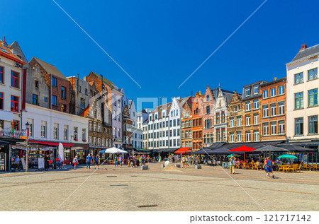 Antwerp city historical centre, Antwerpen old town, Flemish Region, Belgium 121717142