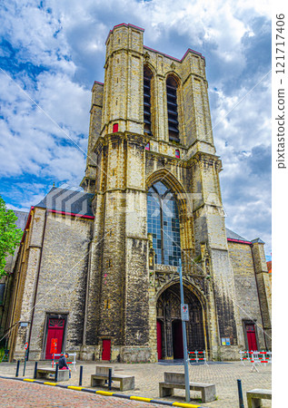 Ghent historical city centre, Gent old town, East Flanders province, Flemish Region, Belgium 121717406