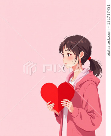 紅紙心由一個幸福的情人寫的。充滿愛的情人的概念。手繪風格,插圖。 紅紙心由一個幸福的情人寫的。充滿愛的情人的概念。手繪風格,插圖。 121717451