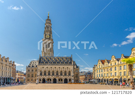 Arras historical city center, Hauts-de-France Region, Northern France 121717820
