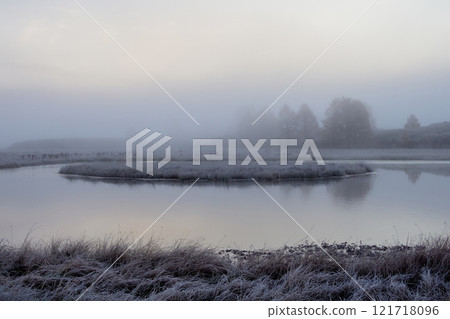 Fog in the swamp. Fog in the swamp. 121718096