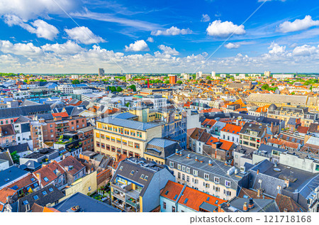 Ghent city historic centre, East Flanders province, Flemish Region, Belgium 121718168