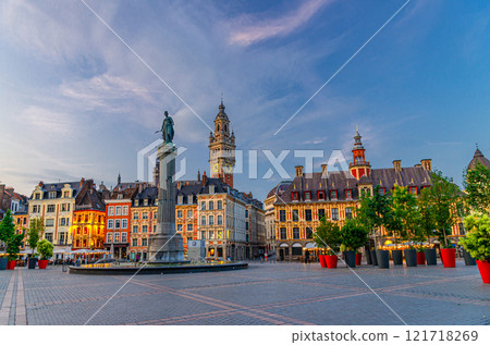 Lille old town quarter historical center, French Flanders, Nord department, Hauts-de-France Region, Northern France 121718269