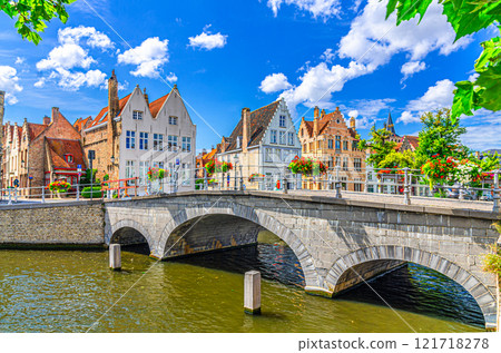 Bruges historical city centre, West Flanders province, Flemish region, Belgium 121718278