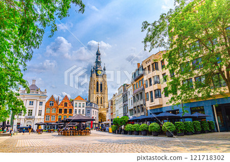 Kortrijk old town, Flemish Region, Belgium 121718302