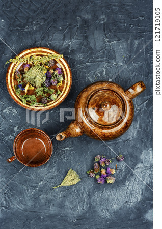 Herbal tea and dried herbs, herbalism. Herbal tea and dried herbs, herbalism. 121719105