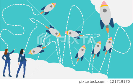 女商人創辦新企業的插圖 121719170