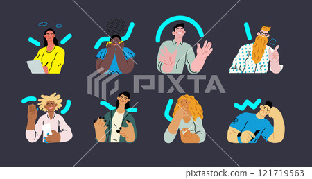 Creative Workspace: Video Conference, modern flat vector concept illustration of person engaging in virtual business meeting Connectivity, collaboration, digital interaction, remote work, productivity 121719563