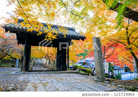 秋天的秋月城遺址 黑門 福岡縣朝倉市 秋天的秋月城遺址 黑門 福岡縣朝倉市 121719903