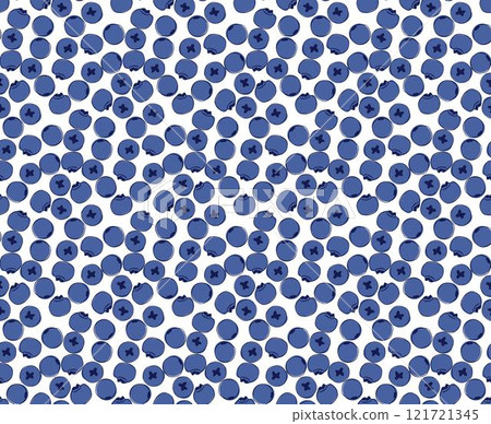 Blueberry. Seamless vector pattern with wild berries on a white transparent background. Perfect for design templates, wallpaper, wrapping, fabric, print and textile. Blueberry. Seamless vector pattern with wild berries on a white transparent background. Perfect for design templates, wallpaper, wrapping, fabric, print and textile. 121721345