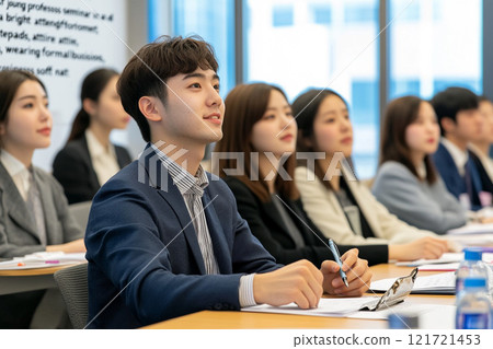 年輕員工接受培訓 121721453