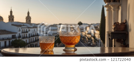 Glass of Jerez with Flamenco Charm Glass of Jerez with Flamenco Charm 121722040