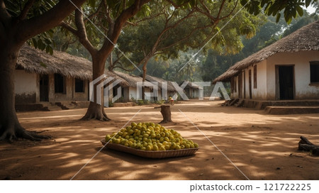 Harvested Apples in a Tropical Village Harvested Apples in a Tropical Village 121722225