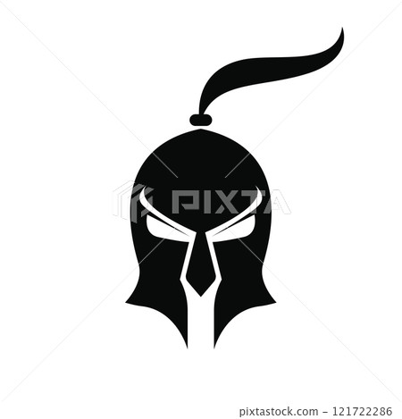 Spartan Helmet Graphic Illustration logo 121722286