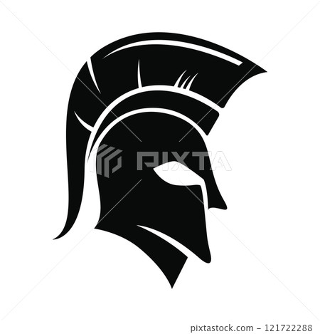 Spartan Helmet Graphic Illustration logo 121722288