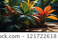 Tropical Leaves on a Bright Background 121722618
