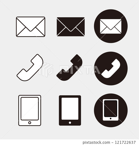 email, envelope, phone 121722637