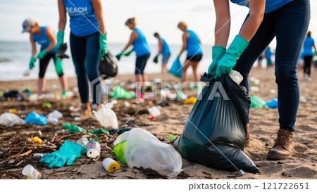 Beach Cleanup on Volunteer Day 121722651