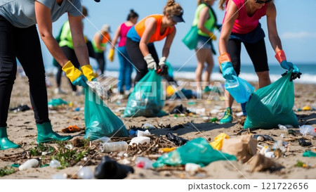 Beach Cleanup on Volunteer Day 121722656