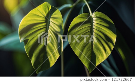 Tropical Leaves on a Bright Background 121722667