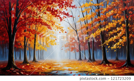 Autumn Dance of Leaves 121723209