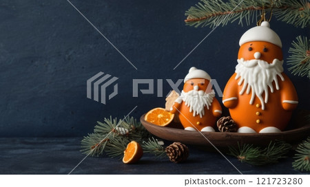 Christmas Gingerbread with Fir Branches Christmas Gingerbread with Fir Branches 121723280