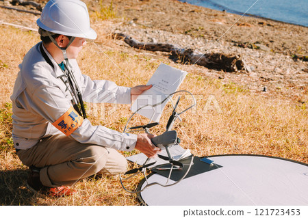 Workers flying drones 121723453