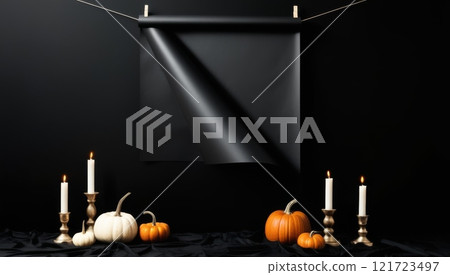 Minimalist Halloween Mystery: Shadows and Light 121723497