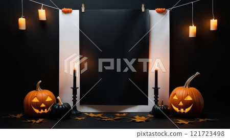 Minimalist Halloween Mystery: Shadows and Light 121723498