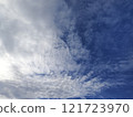 Bright Cloud Layers Against a Deep Blue 121723970