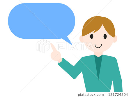 Man pointing and commenting④ 121724204