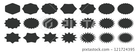 Jagged cushion set Set of sale stickers, starburst labels, Jagged cushion set Set of sale stickers, starburst labels, 121724395